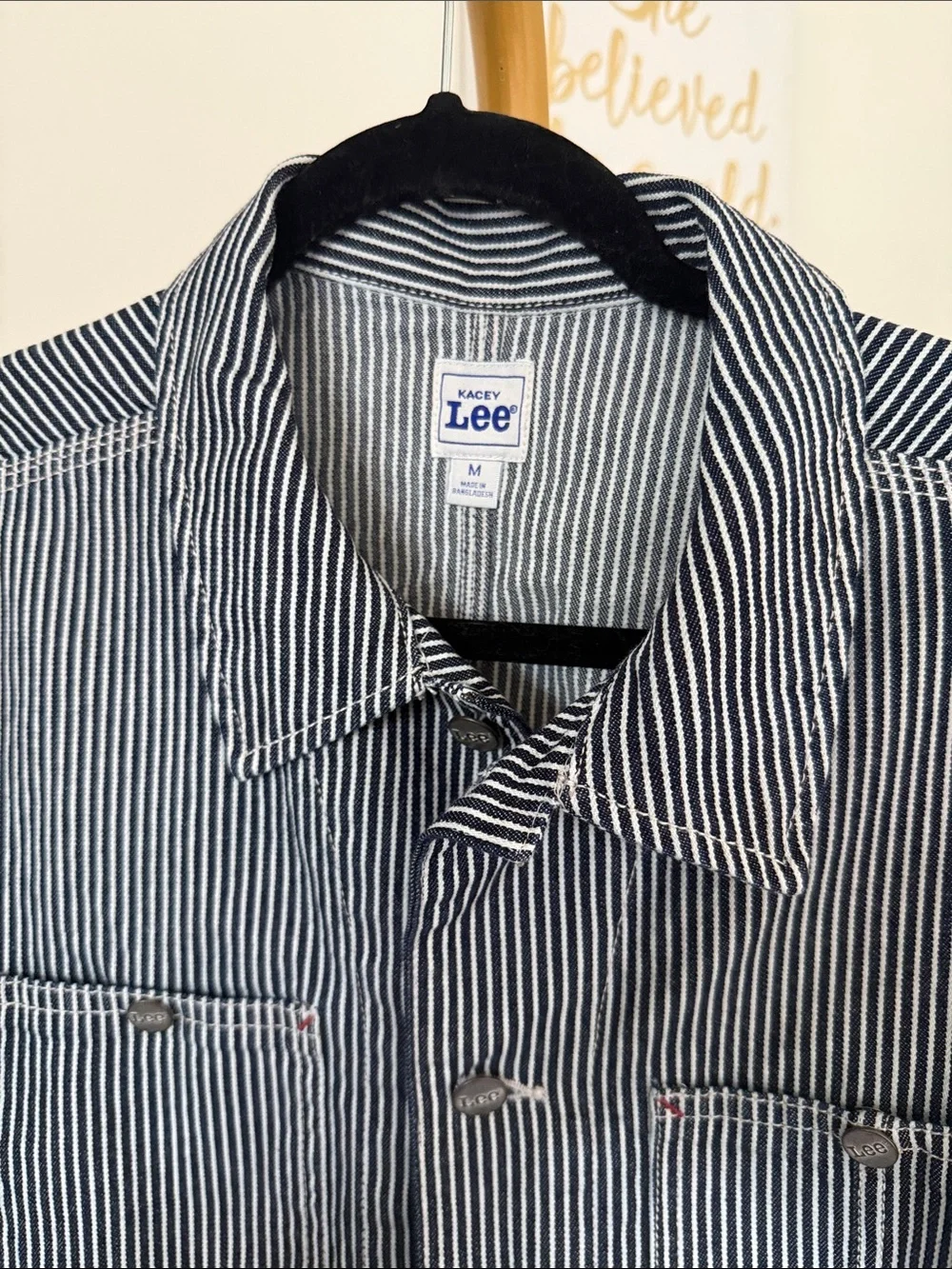 Lee Striped Workwear Jacket - Navy & White